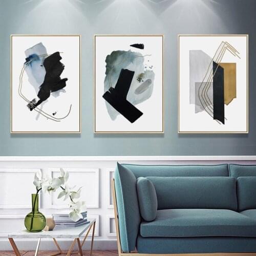 Modern Abstract Geometric Pattern Canvas Painting Wall Art Decorative Pictures Poster Prints for Living Room Interior Decor