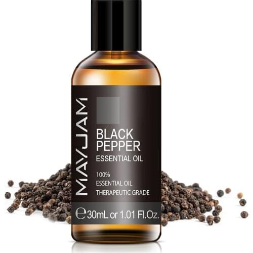 30ml Pure Natural Black Pepper Essential Oils Clary Sage Pine Needles Camphor Fennel Basil Thyme Myrrh Ginger Body Massage Oil