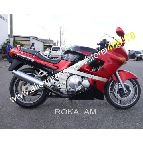 Cheap Red Black Injection Fairings For Kawasaki ZZR400 1993-2003 ZZR 400 93-03 Motorbike Fairing Kits (Injection Molding)