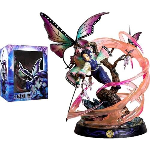 Demon Slayer Figure Kochou Shinobu Anime Figures Battle Scene Collection Decoration Action Toy Figure Toys for Children Gifts