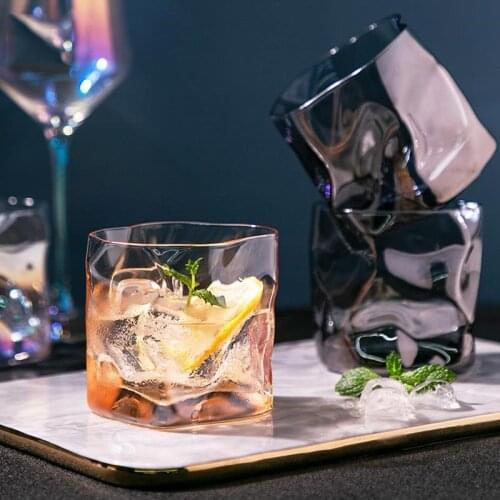 Origami Shape Crystal Glass Whiskey Glass Lot Glass Tea Cup Wine Glasses Water Bottle Cute Water Bottle Tequila Shots Glass