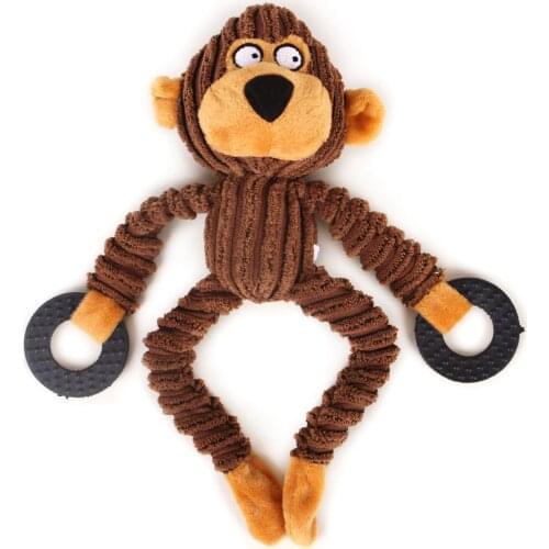 Pet Cat Dog Toys Squeak Sound Soft Plush Corduroy Interactive Chew Cute Doll Puppy Toy For Small Medium Cats Dogs Pet Supplies