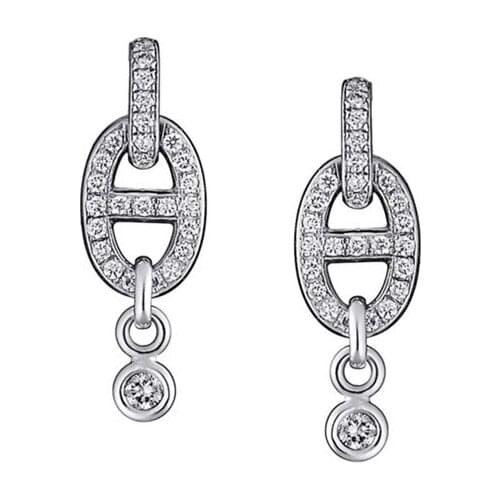 Simple pig nose chain grain zircon small studs female European and American jewelry jewelry earrings wholesale earrings