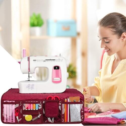 Multifunction Solid Sewing Machine Pad Organizer Home Mat Table Accessories With Pockets Rectangle Folding sewing tool Storage