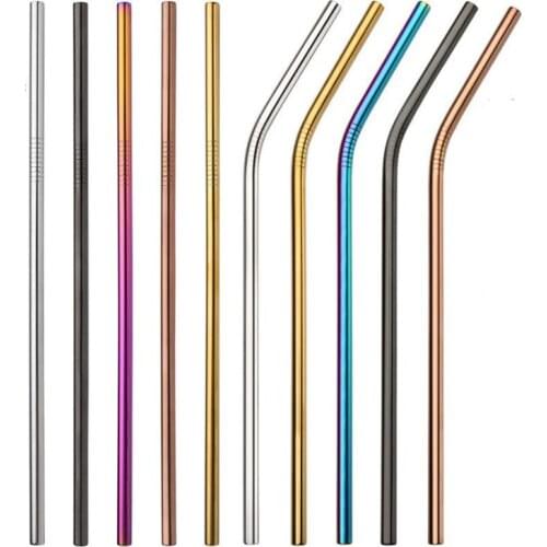 Reusable Drinking Straw High Quality 304 Stainless Steel Metal Straw For Mugs