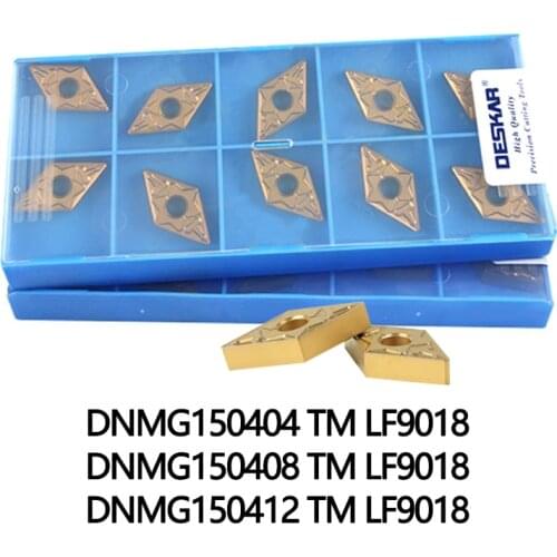 10PCS DESKAR DNMG150404 TM LF9018 DNMG150408 TM LF9018 DNMG150412 TM LF9018 Turning Tools Carbide inserts for stainless steel