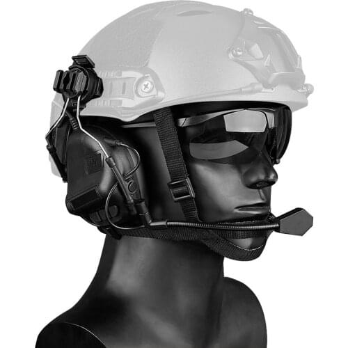 Tactical Headset Military Helmet Headphone with Fast Helmet Rail Adapter Airsoft Shooting Headset Army Communication Accessories