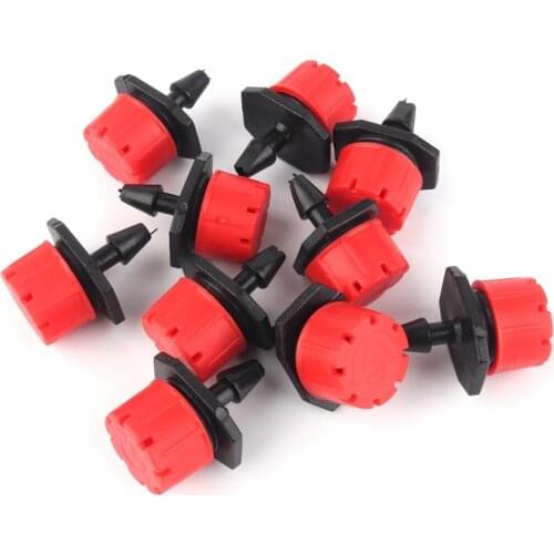 300/500pcs Red Adjustable Dripper Garden Drip Irrigation Supplies Watering Anti-clogging Sprinklers 4/7mm 1/4Inch Hose Drip Head