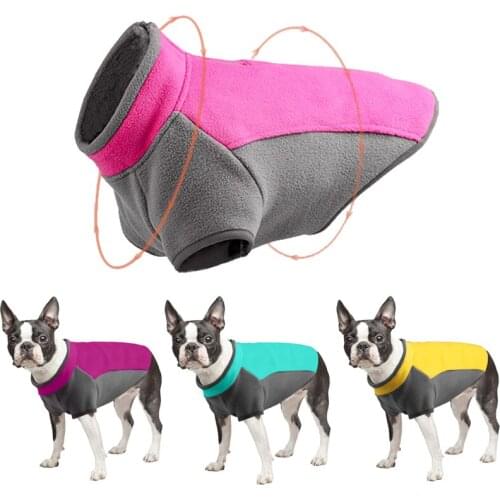 Newest Warm Elastic Fleece Puppy Medium Dog Hoodies Winter Pet Clothes for Small Dogs French Bulldog Pullovers ropa perro grande