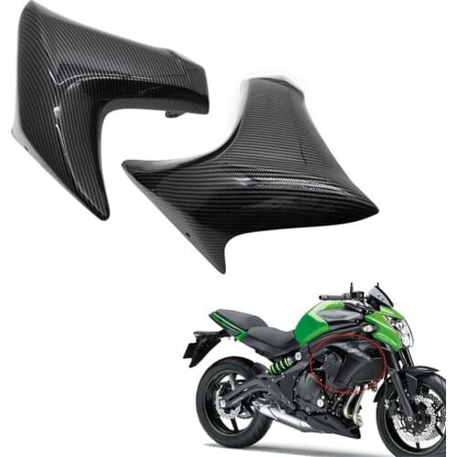 Carbon fiber Paniting Right or left side Radiator cover fairing Compression Panel for KAWASAKI ER6N ER-6N ER 6N 2012 - 2016 2015