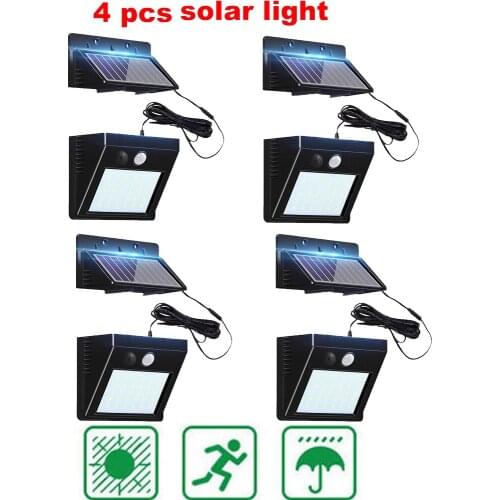 30 LED Solar Power Street Light PIR Motion Sensor Wireless Wall Lamp Garden Security Lamps Outdoor Waterproof Luminariaoptional