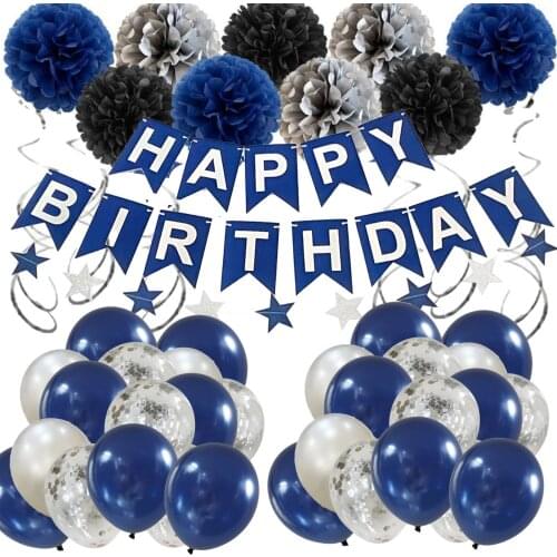 Party Balloons Anniversary Balloons Navy Blue Wedding Decoration Baby Shower Birthday Party Decor Clear Air Balloons Kids Adult