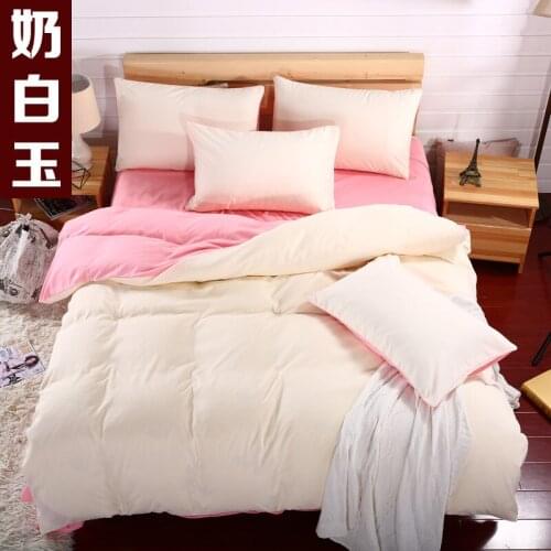 Skin-friendly Adult/kids solid bedding set Nineteen colors king queen twin size bed High-quality bedding
