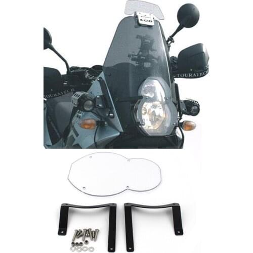 For KTM 950 990 Adventure Front Headlight Lens Guard Clear Lens PC Protector