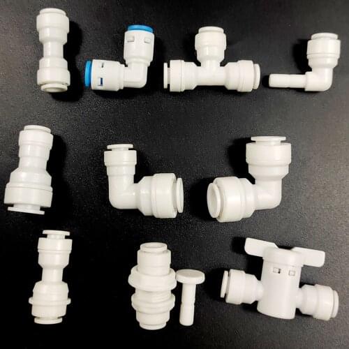 Clip-Free Straight Elbow Tee Hose OD Tube Quick Connect External Thread FemaleThread Pipe Fitting Ball Valve 1/8"&1/4"&3/8"&3/4"