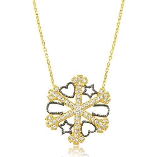 Alegra Silver Silver Snow Them Luck Women Necklace