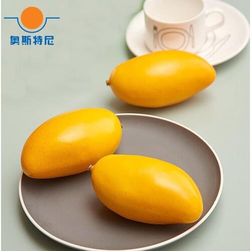 10pcs big size orange color High imitation artificial Fake mango Fruit&artificial plastic fake simulated orange mango