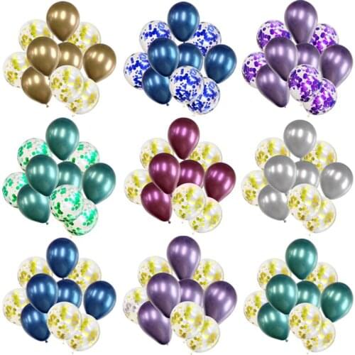 10pcs/lot Confetti Latex Balloons Romantic Wedding Decoration Baby Shower Birthday Party Decor Helium Globos Air Balloons