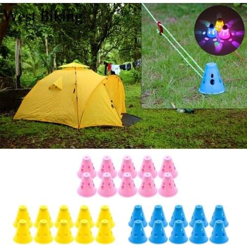 10 Pcs Tent Nail Warning Cover Multicolor Luminous Multifunction Night Camping Peg Decoration Protective Roller Skating Pile