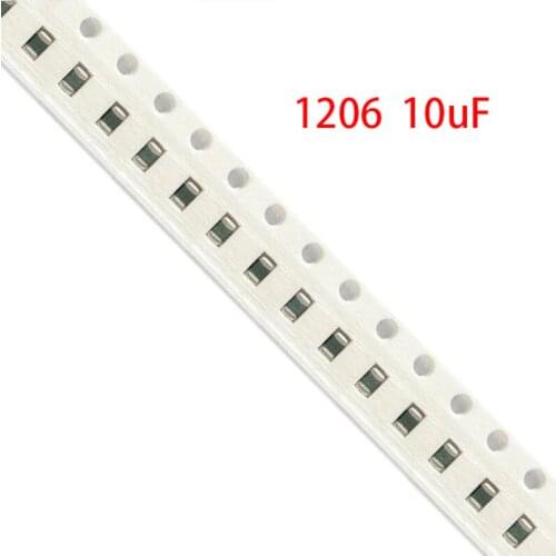 100pcs 10uF X5R Error 10% 10V 1206 106 smd capacitor