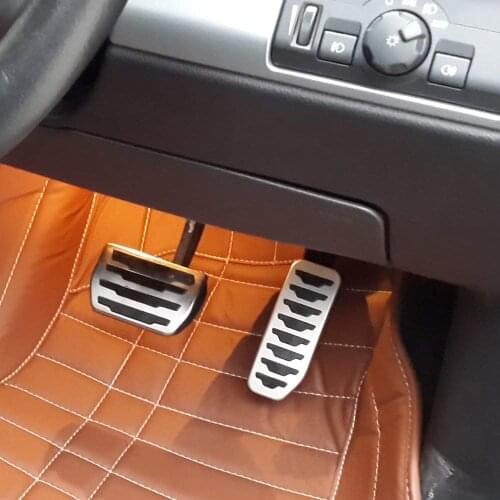 304 Stainless Steel Brake Accelerator Pedal Pads Pedal Cover Parts Car Accessories For Land Rover Freelander 2 2007-2015