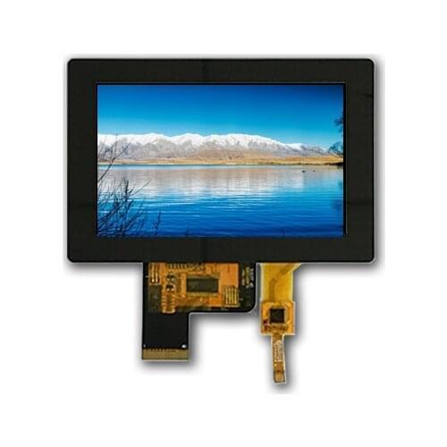 5.0 inch 800*480, ST7262, LVDS/RGB interface, full viewing angle wide operating temperature IPS LCD with capacitive touch panel