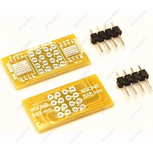 QFN8 to DIP8 Adapter WSON8 DFN8 MLF8 QFN8 to DIP8 socket for 25XXX IC use forTL866CS TL866A TL866II plus RT809H programmer