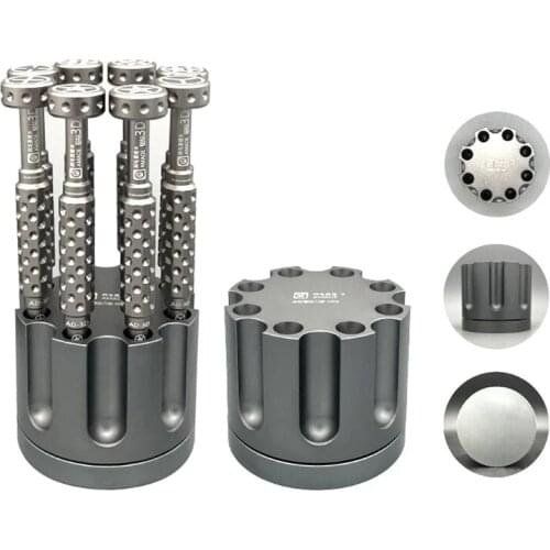 AMAOE M68 Revolving Screwdriver Tweezers Holder Sorting Container Box Knife Rack Maintenance Storage Tools