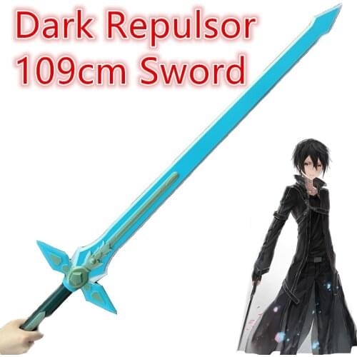109cm Big Sword SAO Asuna Weapon Dark Repulser Sword Elucidator 1:1 Cosplay Sword Sword Art Online PU Model Kids Toy Gift