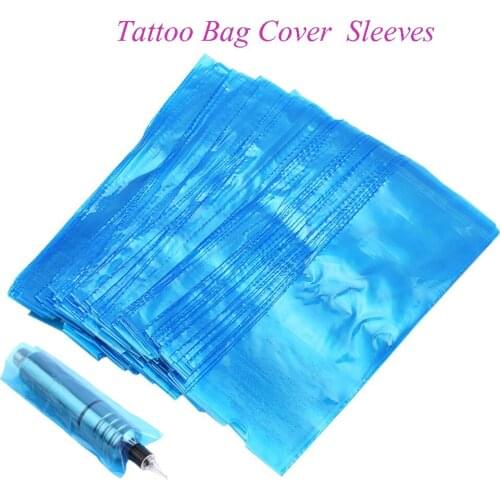 200Pcs Portable Tattoo Bag Cover Disposable Barrier Grip Sleeves for Tattoo Machine Pen Tattoo Accessories Permanent Makeup Tool