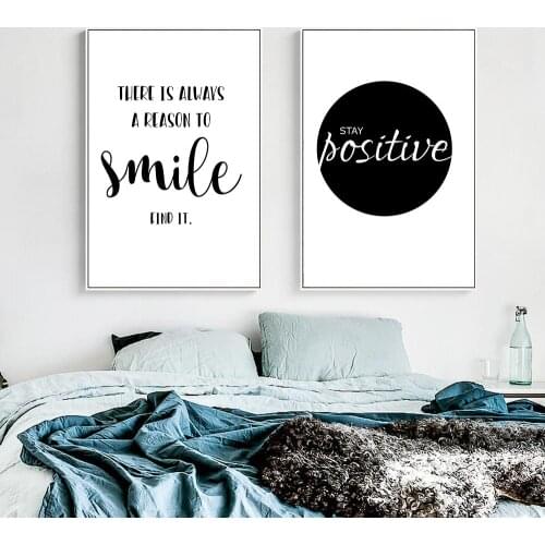 Black and White Motivational Life Quote Canvas Painting Nursery Art Posters Prints Nordic Wall Pictures for Kids Room Home Decor