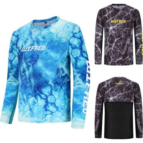 1PC UPF50+ Sun Protection Fishing Tee Breathable Quick Dry Fabric Camo Long Sleeve Shirt Outdoor Men Women Sweatshirt 5 Sizes