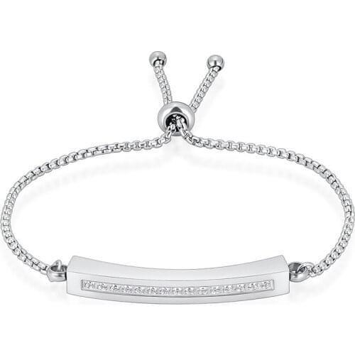 IJB5115 Stainless Steel Crystal Cube Cremation Urn Bracelet Memorial Ashes Holder Steel Bangle Urn Keepsake Bracelet&Free