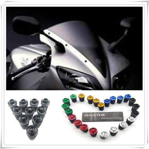 Motorcycle Windshield Windscreen Fastener Spike Bolts kit Screw Nuts for KTM XC 125EXC 125 144SX SUZUKI GSX1100F Katana F AB R S