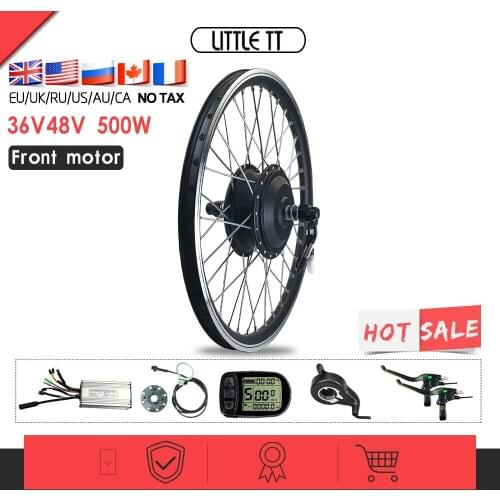 EBIKE Conversion Kit 36V48V 500W Electric Bicycle Front Hub Motor 16-29'' 700C Front bike wheel with kunteng LCD4 dispaly