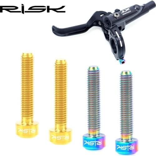 2pcs/Set MTB Mountain Bike Bicycle Titanium Alloy M5x25 Brake Lever Fixing Bolts Extended for SRAM Guide R RS RSC Brake Bolts