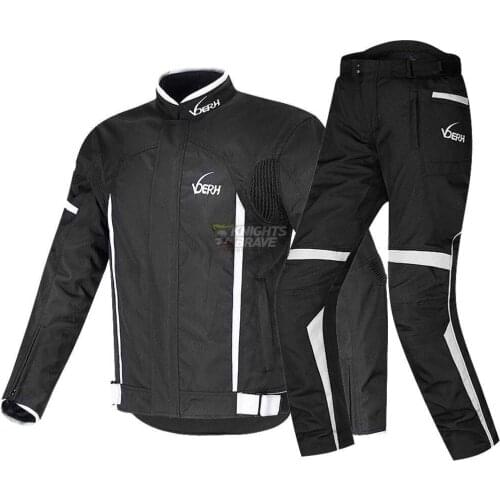 Motorcycle Jacket Men Set Moto Protection Windproof Waterproof Motorbike Riding Moto Jacket + Pants Suit Body Armor For 4 Season