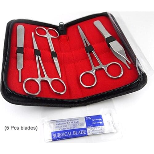 Medical Skin Suture Training Kit Silicone Pad Needle Scissors Soft Easy to Operate Study Teaching Resource Kit