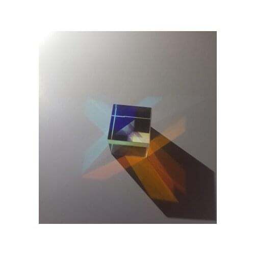 Optical Color Prism 18mm Six-sided Bright Light Ice Cube Beam Splitting Prisms K9 Glass Lens Teaching Experiment Tool Customized