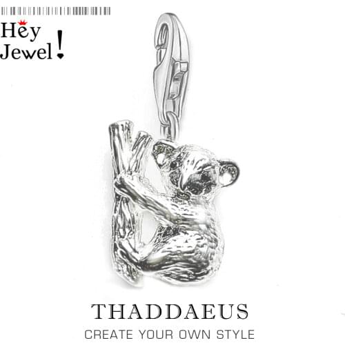 Koala Charm Pendant Fit Bracelet Choker Necklace 2020 Spring 925 Sterling Silver Cute Gift For Women Jewelry