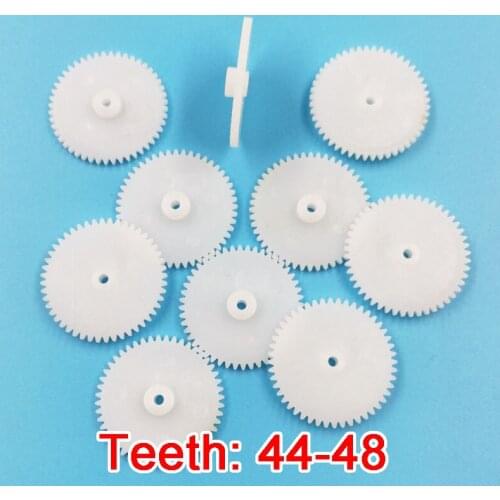 POM Plastic Gear Wheels Teeth Number 44-48 Big Gear Toy Accessories 100pcs/lot