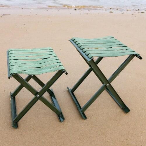 Outdoor High Carbon Steel Load-Bearing Portable Folding Chair Leisure Fishing Tourism Camping Picnic Stool Beach Chair