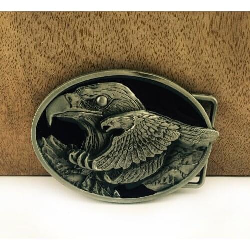 Buckle Club zinc alloy retro flying eagle belt buckle jeans gift cowboy belt buckle FP-03724 with 4cm width loop DROP SHIPPING