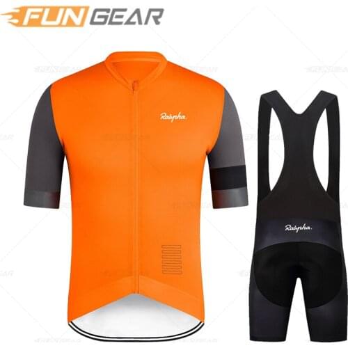 Men Bicycle Jersey Cycling Jersey Set MTB Team Cycling Clothing Bib Shorts Suits Bike Wear Jersey Triathlon Breathable 2021