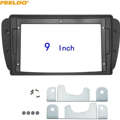 FEELDO Car Audio Fascia Frame Adapter For Seat Ibiza 9" Big Screen 2DIN Dash Fitting Panel Frame Kit #HQ6856