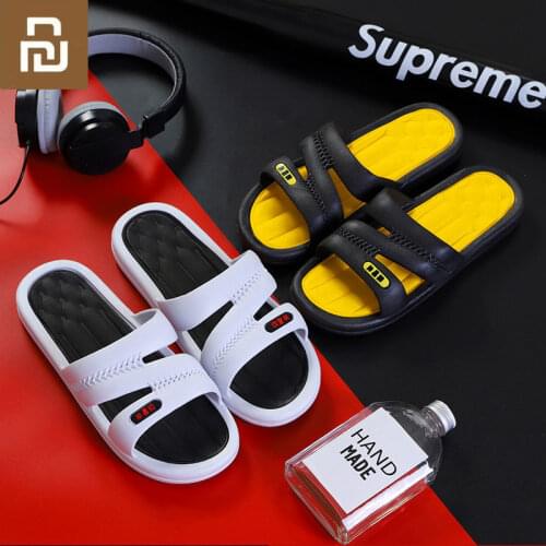 Xiaomi Korean Style Slippers Men Women Summer Home Bathroom Couple Sandals Outdoor Anti-slip Flip FlopThick-soled Beach Loafer