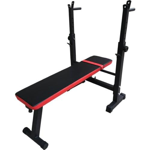 Folding Barbell Lifting Training Bench Multifunctional Weight Bench Barbell Rack Weightlifting Bed Bracket Bench Press Frame