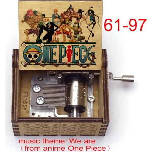 Music Theme We Are Anime One Piece Lufffy Shanks Hancock Zoro Ace Wanted Print Cosplay Anime Fans Gift Wooden Music Box Gift
