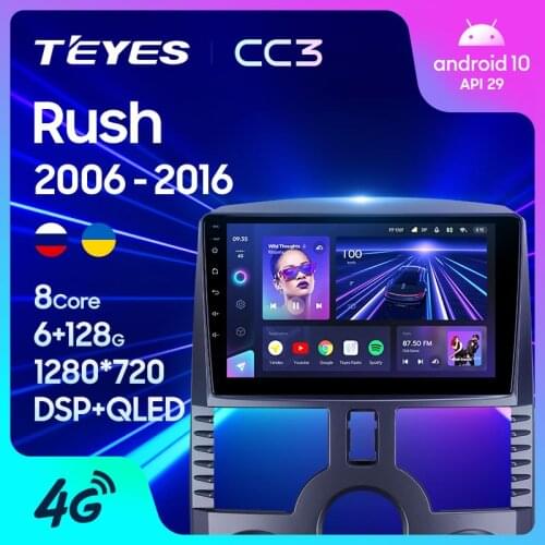 TEYES CC3 For Toyota Rush J200 1 2006 - 2016 Right hand driver Car Radio Multimedia Video Player Navigation stereo GPS Android 10 No 2din 2 din dvd