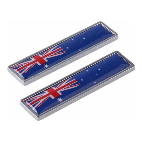 1 Pair Australia Flag Auto Emblem Badge Motorcycle decals Fairing Metal Stickers Car Styling Motorcycle Accessories